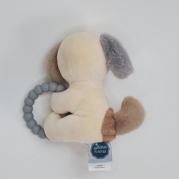 Mary Meyer Soft Baby Rattle with Soothing Teether Ring, 6-Inches, Parky Puppy - Picture 2 of 8